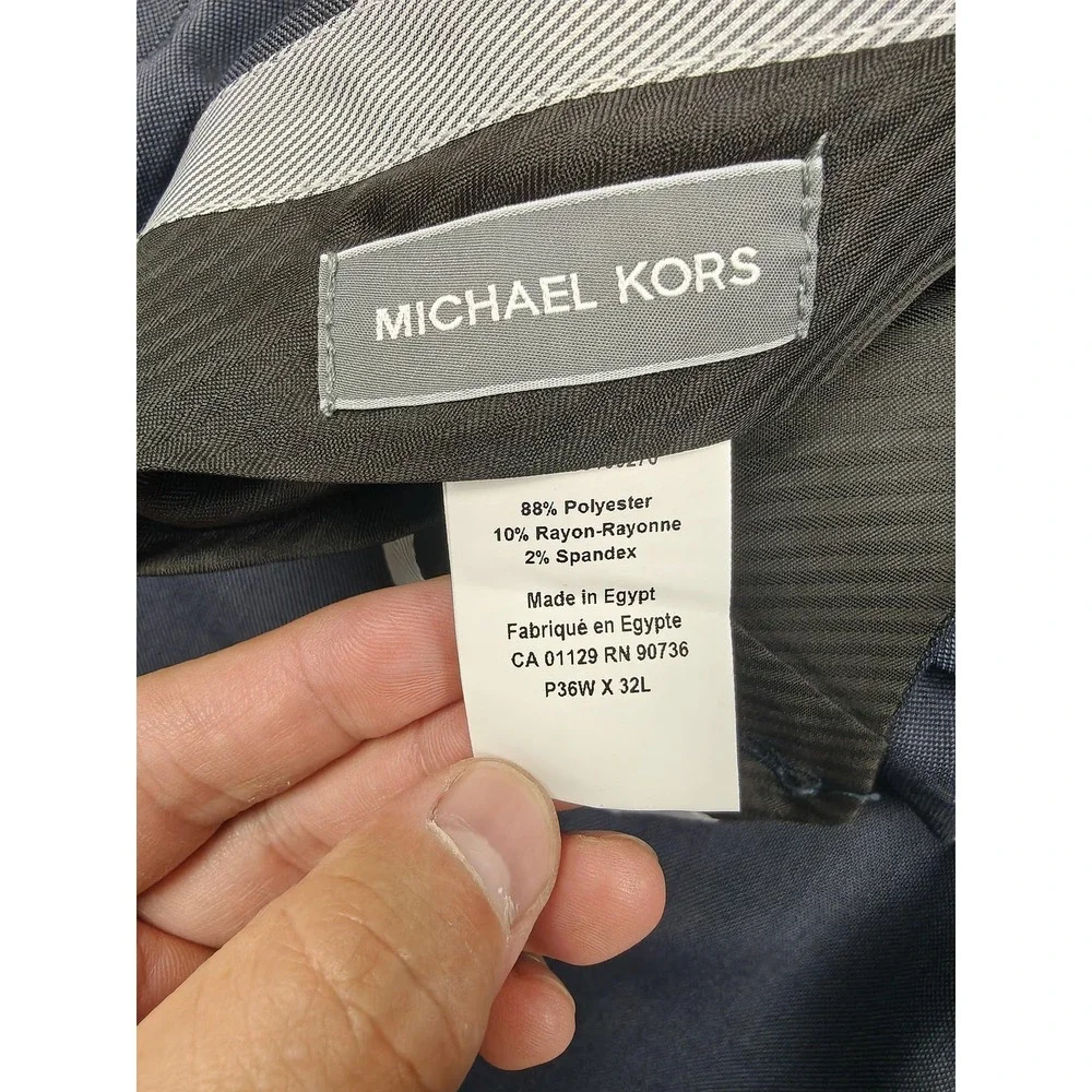 Michael Kors Pants Mens 36x32 Blue Matisse Dress Stretch Comfort Waistband New